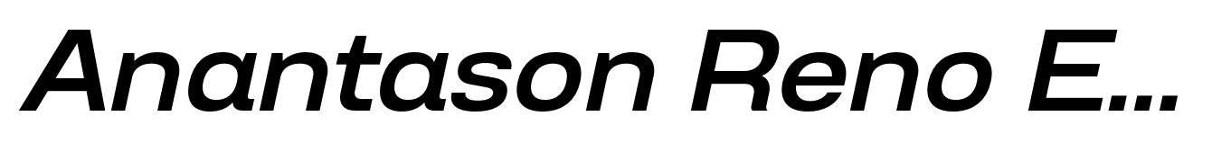 Anantason Reno Expanded Medium Italic